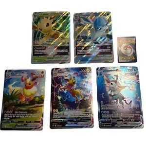 Pokemon - JUMBO Eeveelution Cards - Flareon Vaporeon Jolteon Glaceon Leafeon